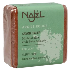Najel Aleppo zeep met rode klei exfoliërend - 100 g